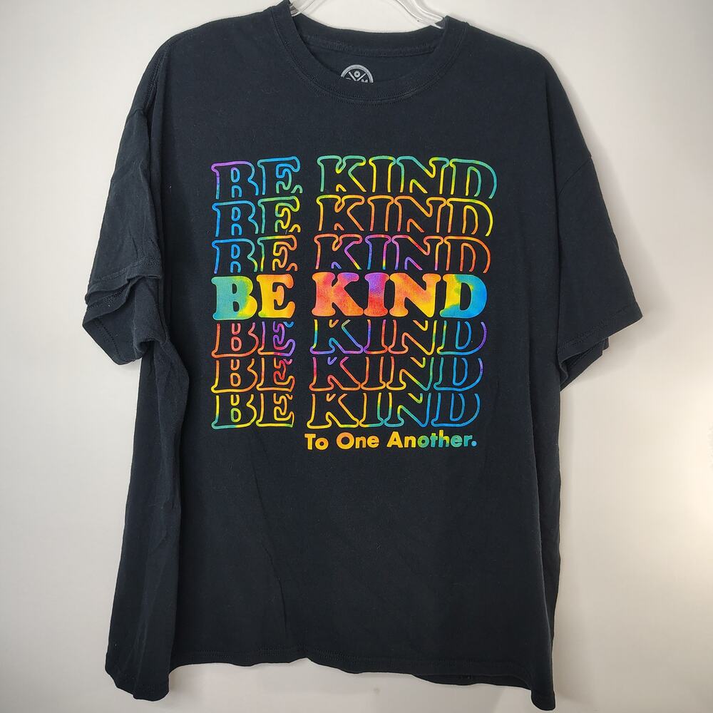 DOM Be Kind To One Another T-Shirt‎ Size X-Large Rainbow Pride 100% Cotton